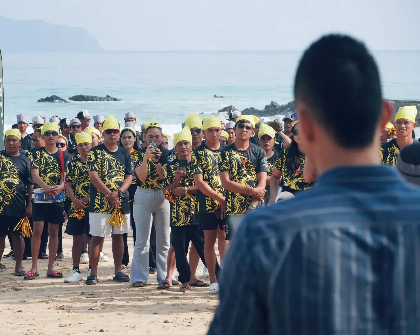 Sports Fest opening parade on Nacpan Beach